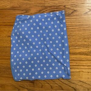 Aerie Blue tube top with flowers